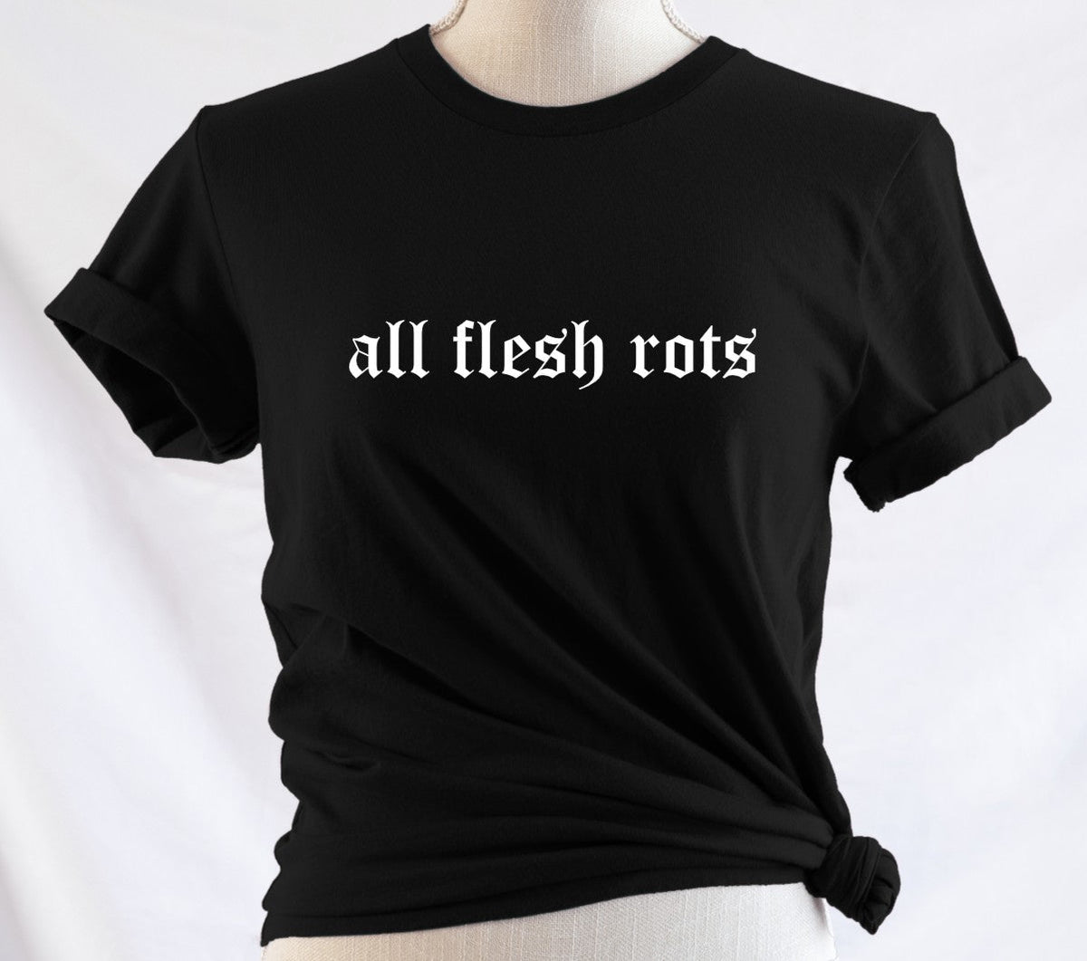 all flesh rots - Available in T-Shirt, Pullover, Hoodie, Tank or Long Sleeve