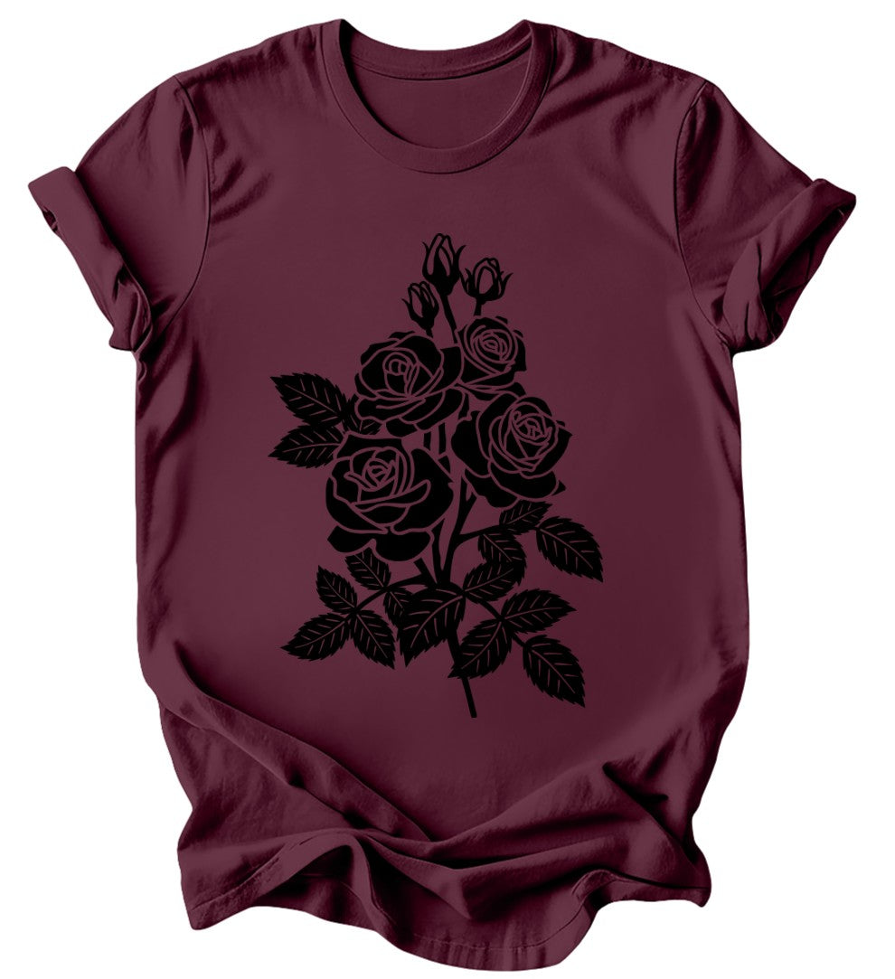 Black Roses - Burgundy or Emerald T-Shirt