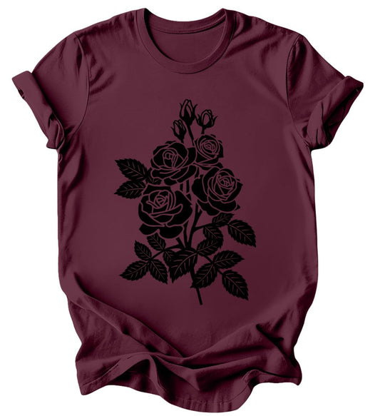 Black Roses - Burgundy or Emerald T-Shirt