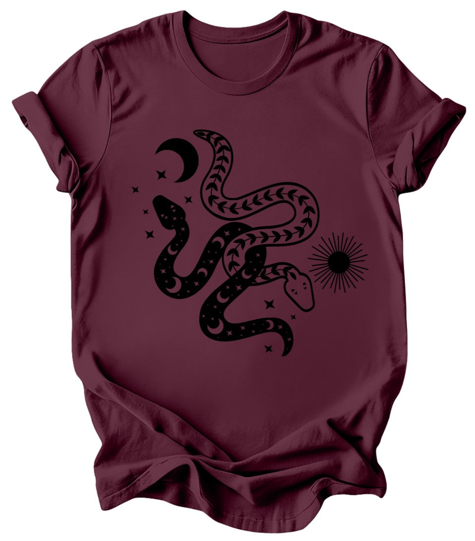 Celestial Snakes - Burgundy or Emerald T-Shirt