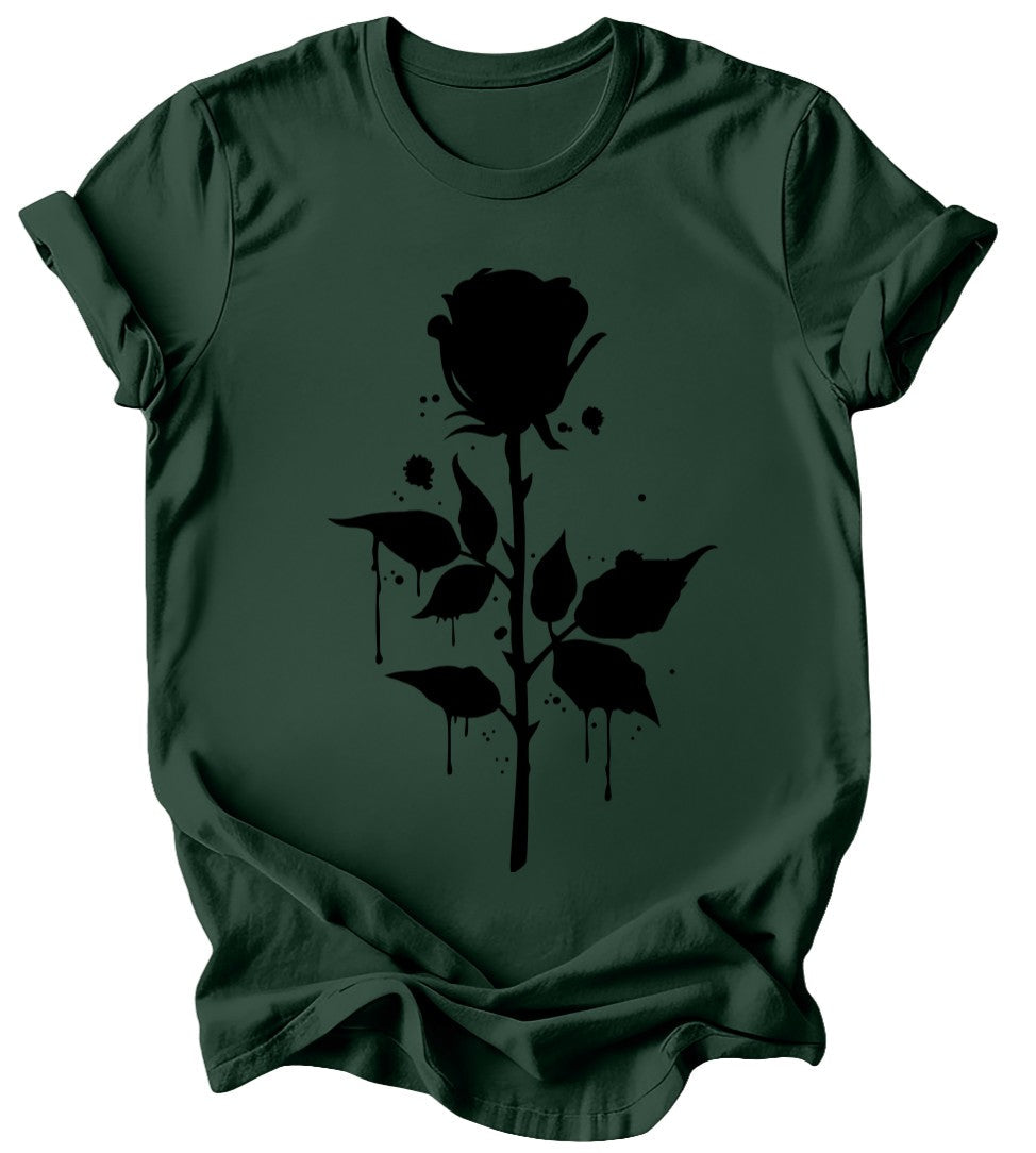 Dripping Rose - Burgundy or Emerald T-Shirt