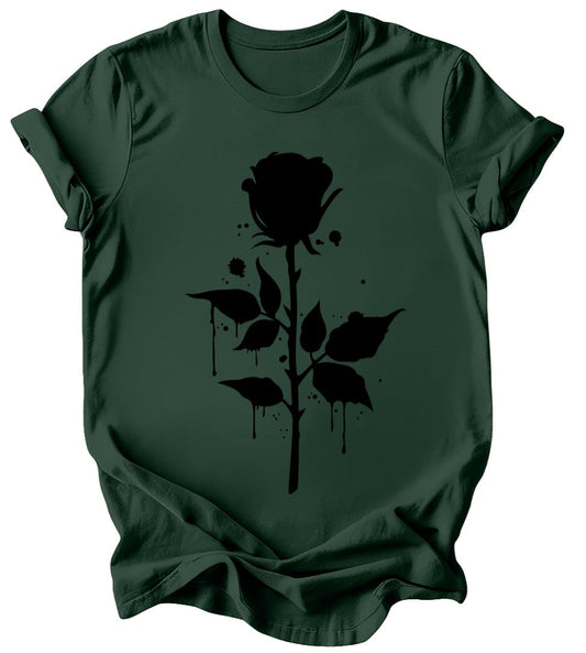 Dripping Rose - Burgundy or Emerald T-Shirt
