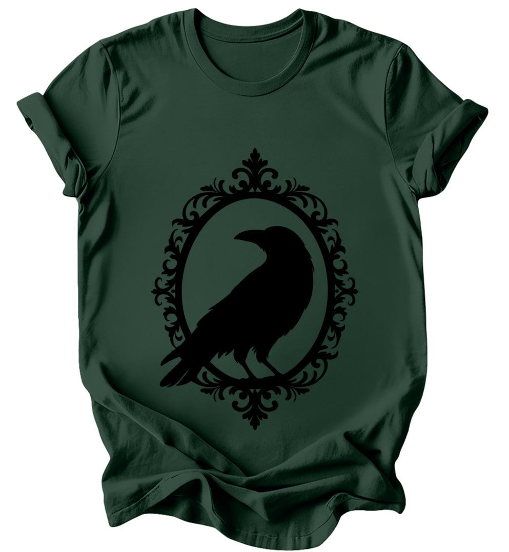 Framed Raven - Burgundy or Emerald T-Shirt