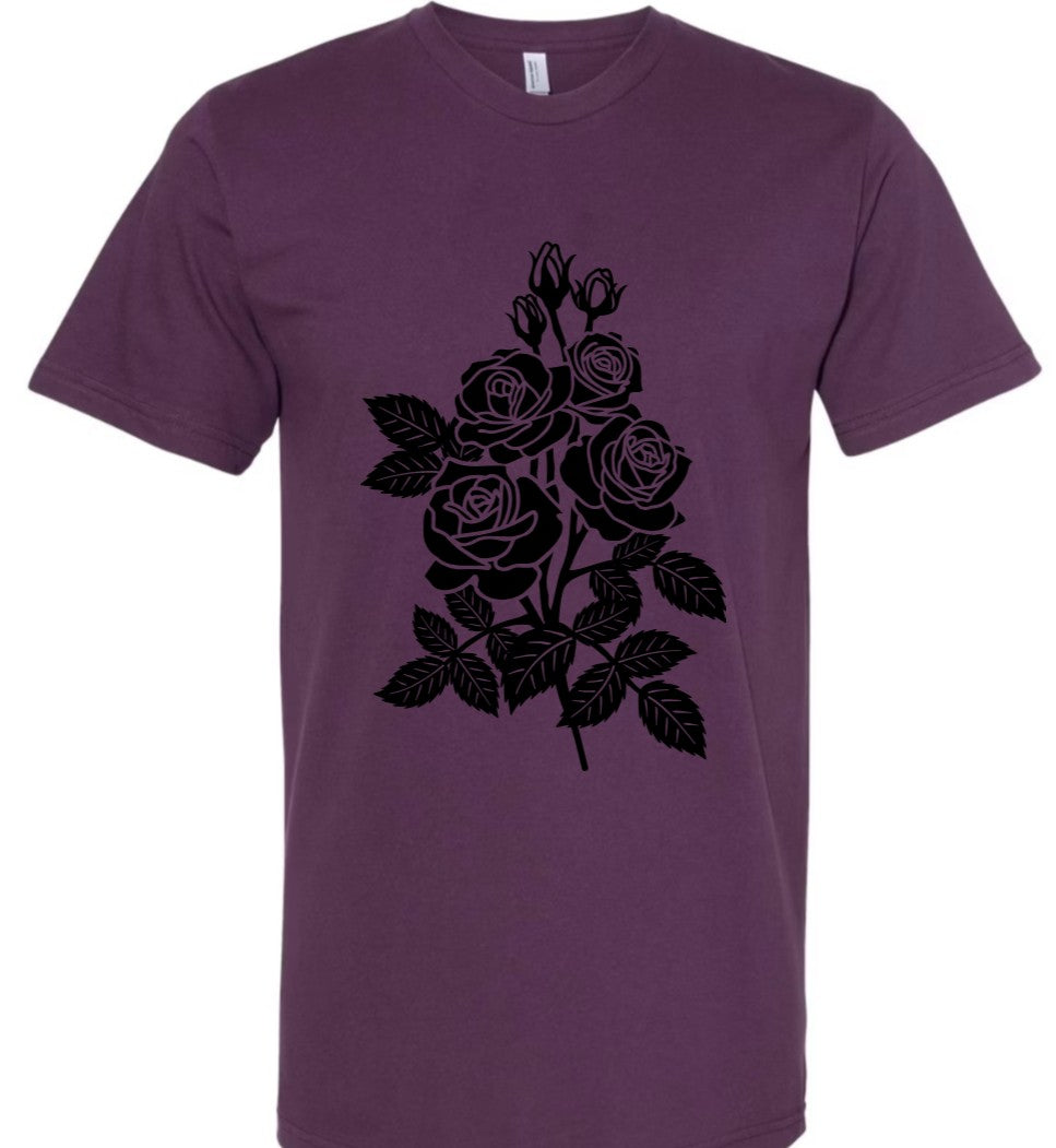 Black Roses - PLUM - T-Shirt