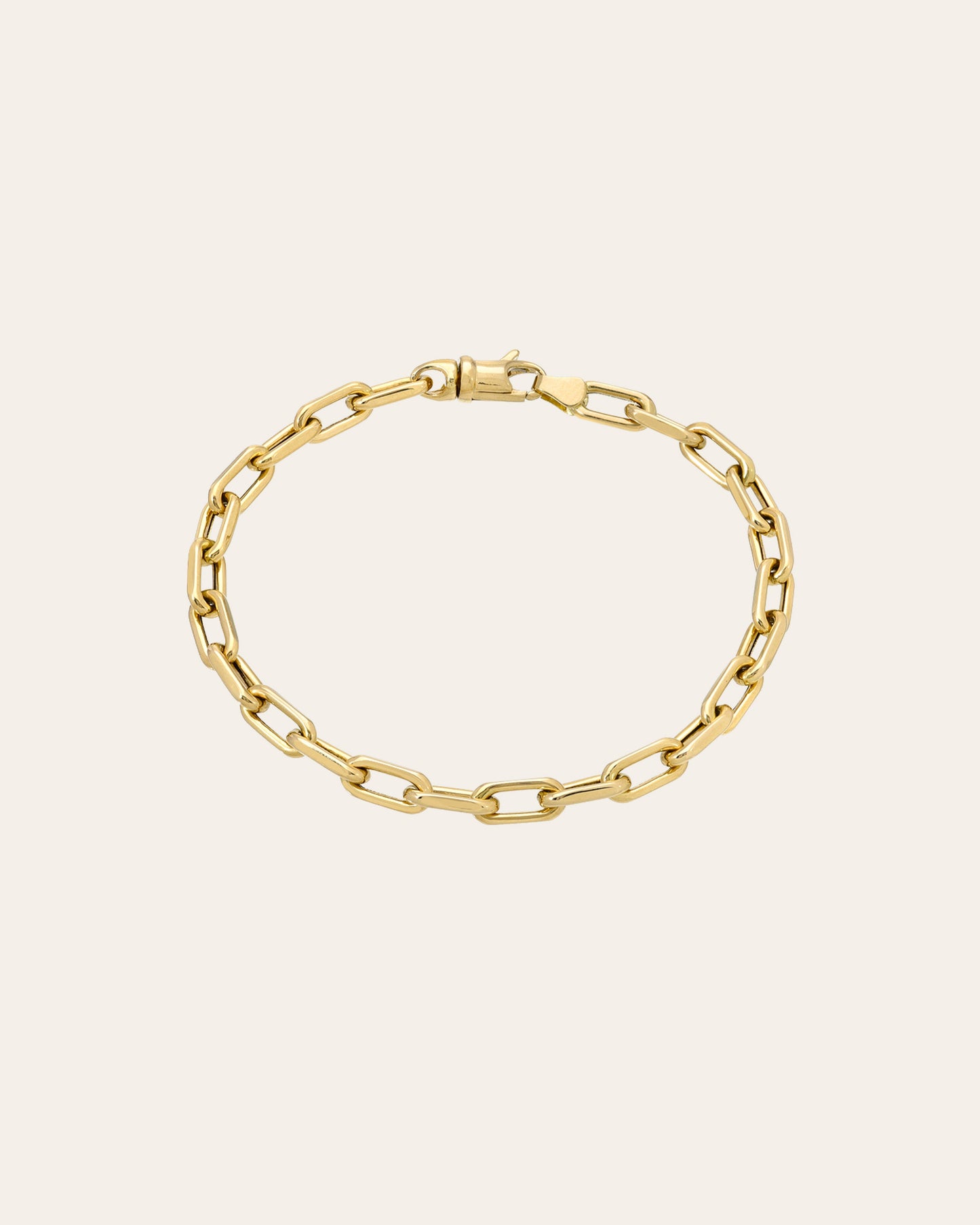 14k Gold Large Open Link Chain Anklet
