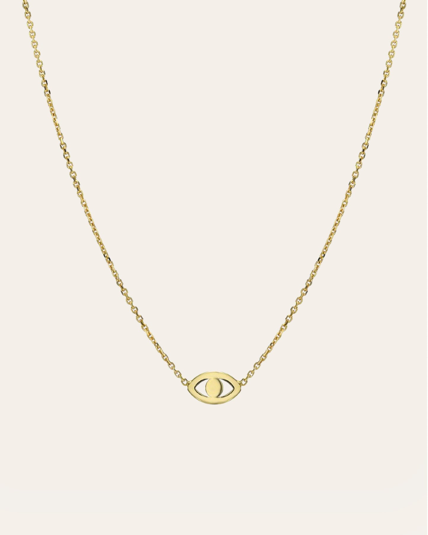 14k Gold Mini Evil Eye Necklace