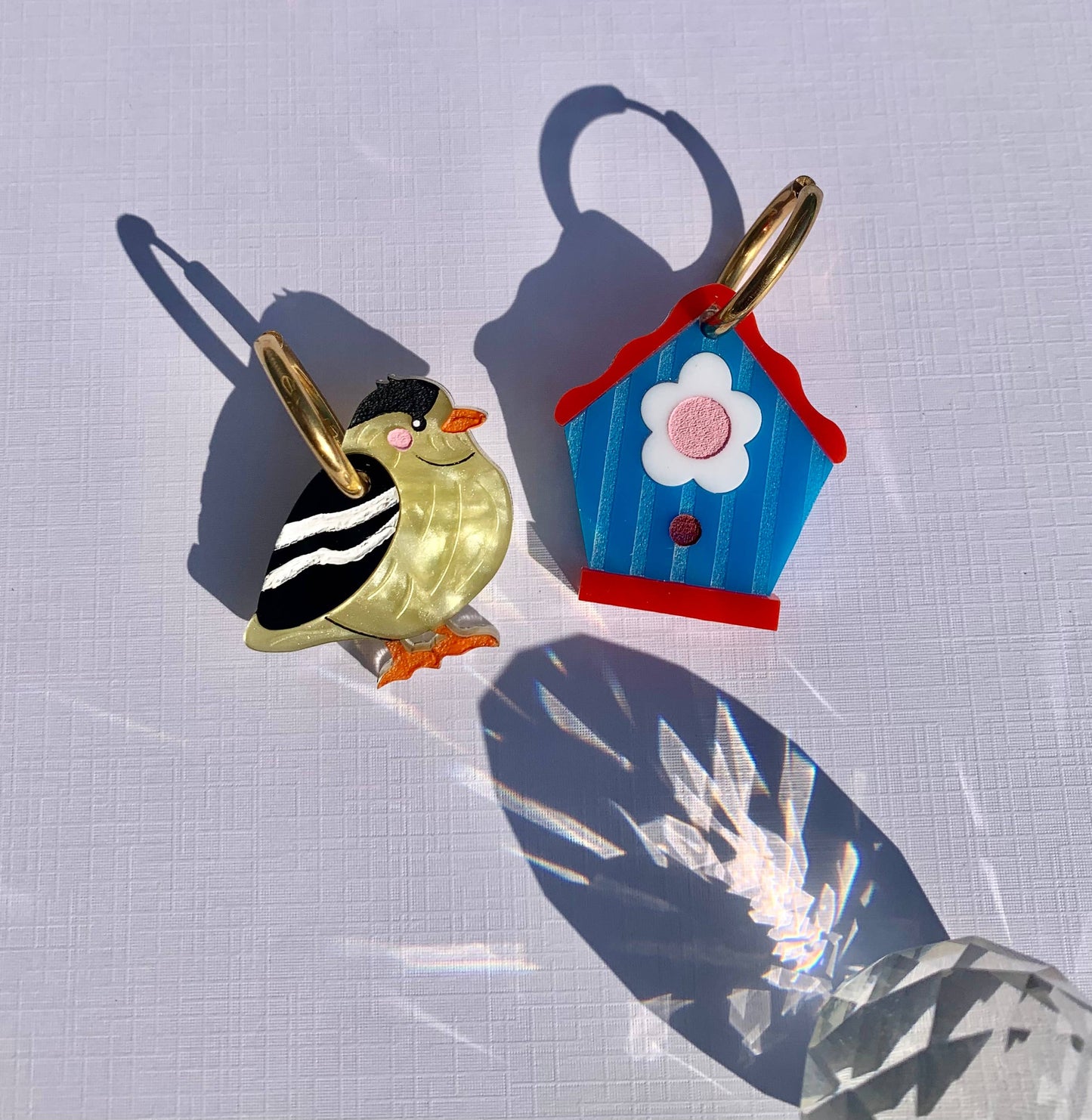 Tweet Retreat Acrylic Birdhouse Earrings