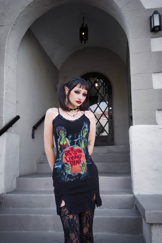 Return of the Living Dead Slit Lace Dress
