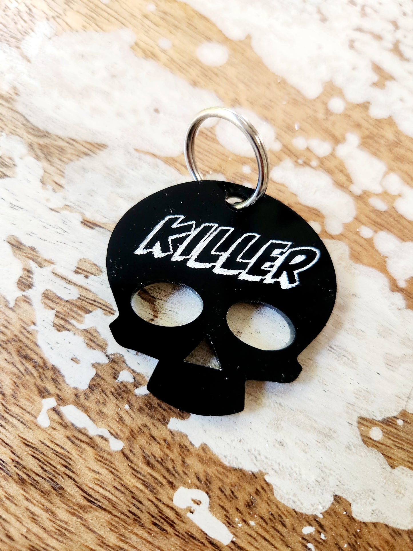 Gothic Skull Pet Tag