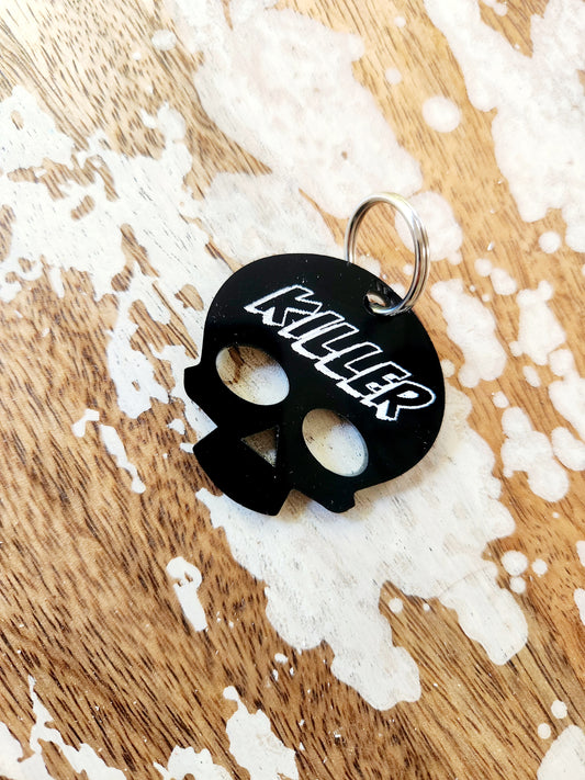 Gothic Skull Pet Tag