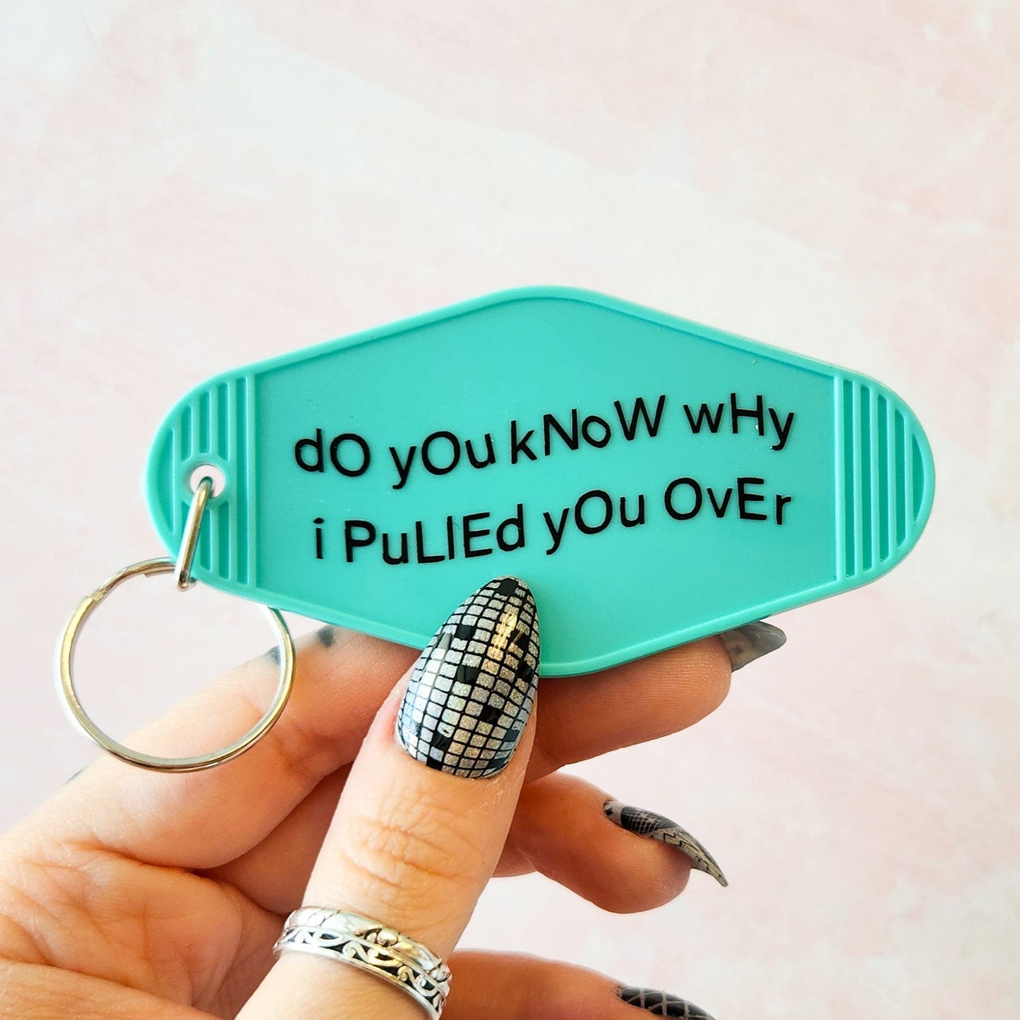 Do you know why I pulled you over? Motel Keychain