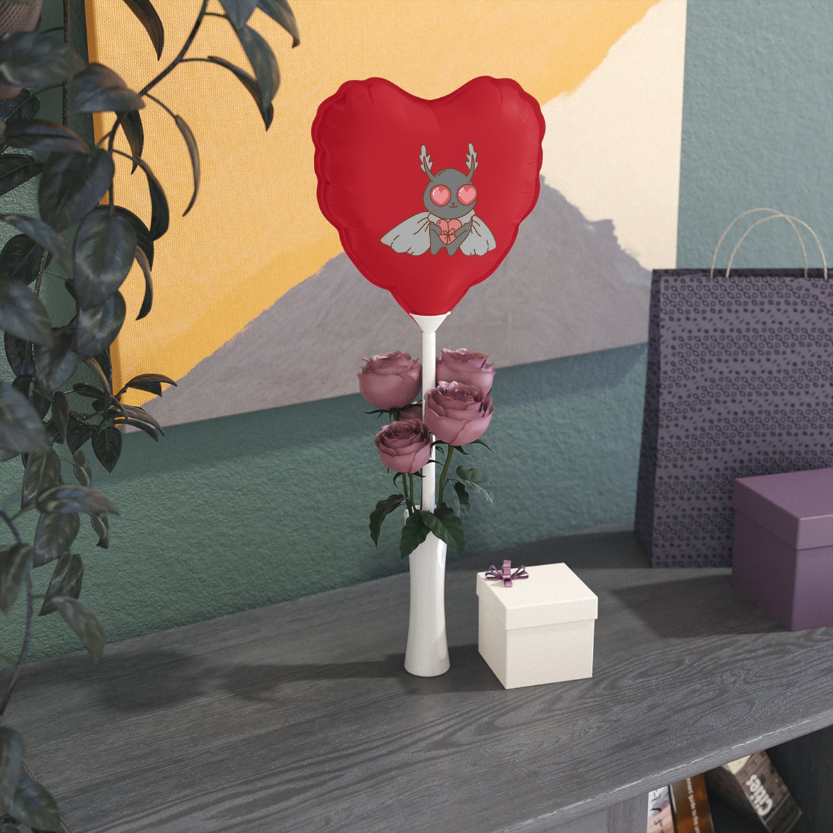 Mothman Love Heart Balloon