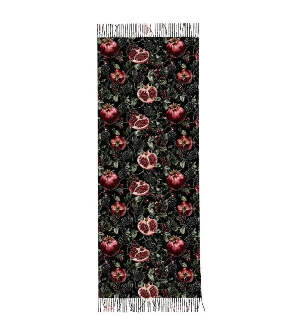 Vegan Scarf - Pomegranates