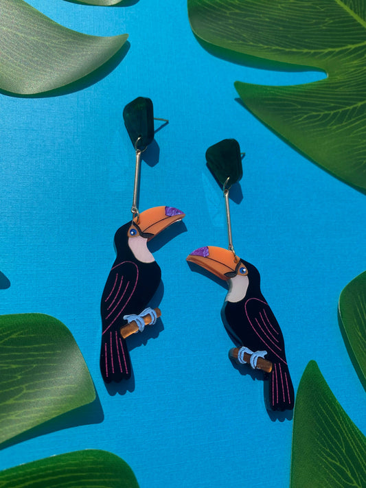 Toucans Acrylic Earrings