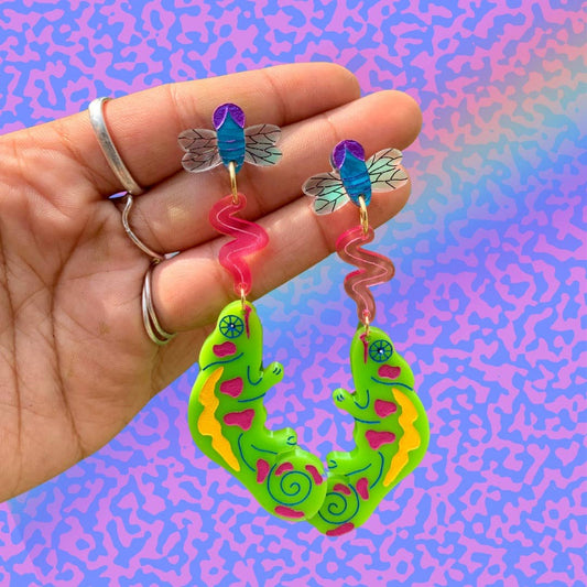 Chameleons Acrylic Earrings