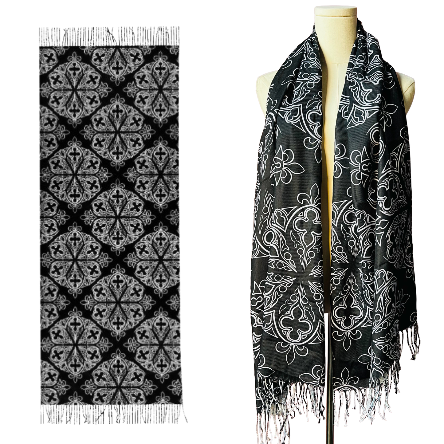 Vegan Scarf - Gothic Ornaments