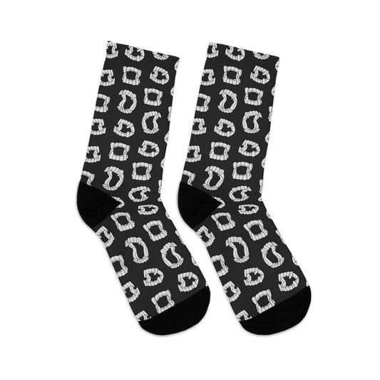 Vampire Teeth Recycled Poly Socks (Adults)