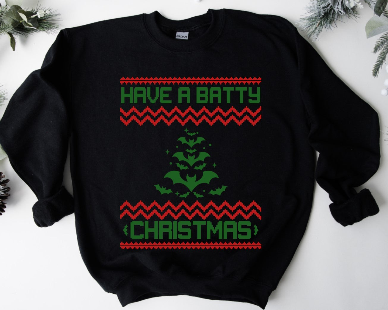 Ugly Christmas Sweater - Have A Batty Christmas - Available in T-Shirt, Pullover, Hoodie, Tank or Long Sleeve