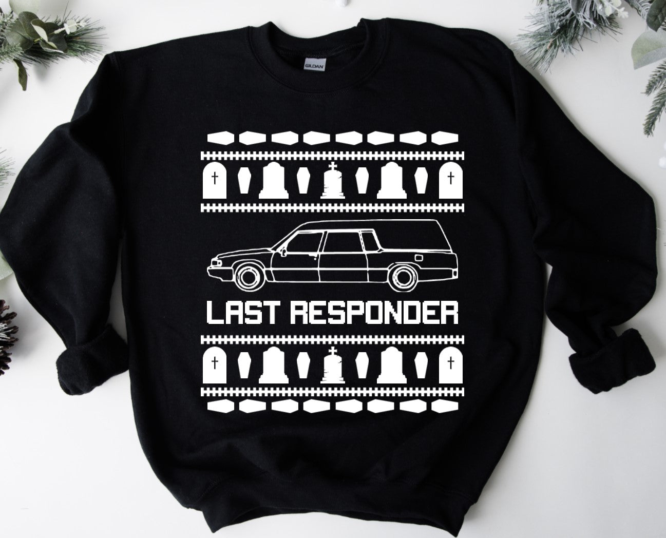 Ugly Christmas Sweater - Last Responder - Available in T-Shirt, Pullover, Hoodie, Tank or Long Sleeve