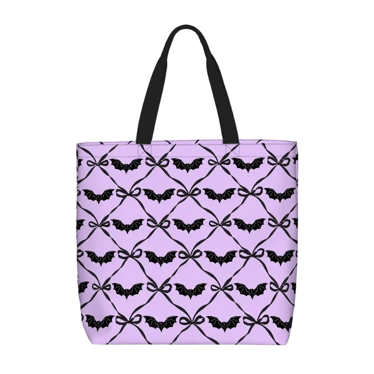 Printed Beach Bag / XL Tote Bag - Lavender Bats