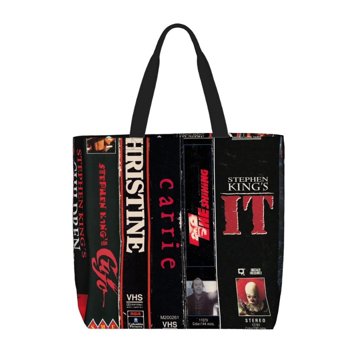 Printed Beach Bag / XL Tote Bag - Stephen King Novels