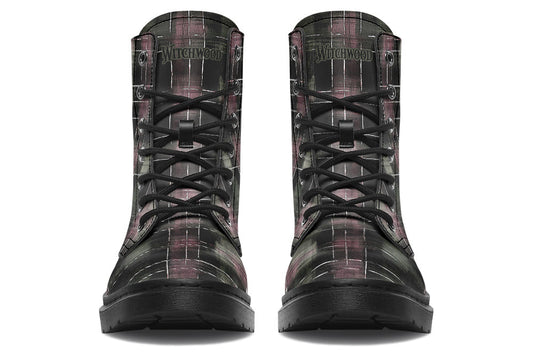 Vegan Ankle Boots - Plaid