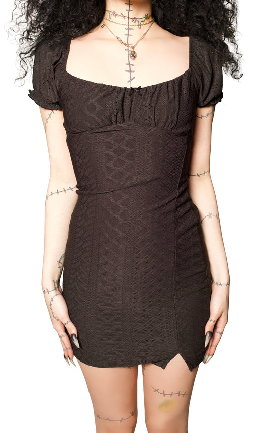 Hexed Eyelet Mini Dress