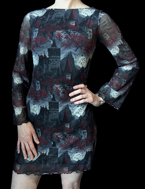 Mesh Mini Dress - Dracula's Castle