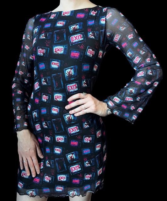 Mesh Mini Dress - Horror Exit
