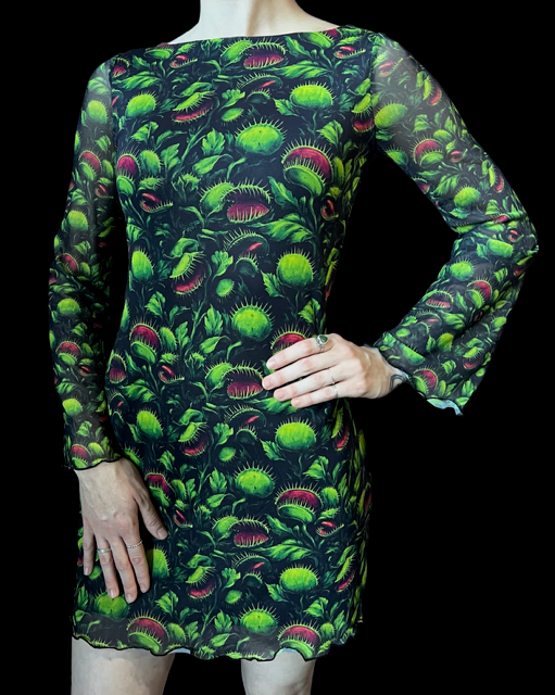 Mesh Mini Dress - Venus Fly Trap