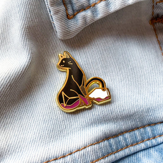 Cat x Wine Pin