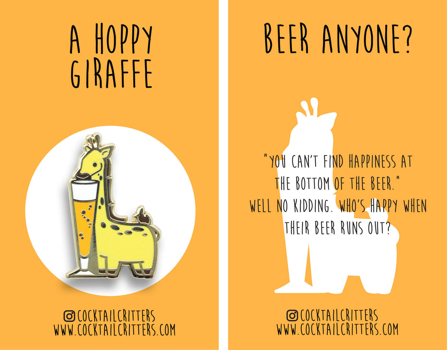 Giraffe x Beer Pin