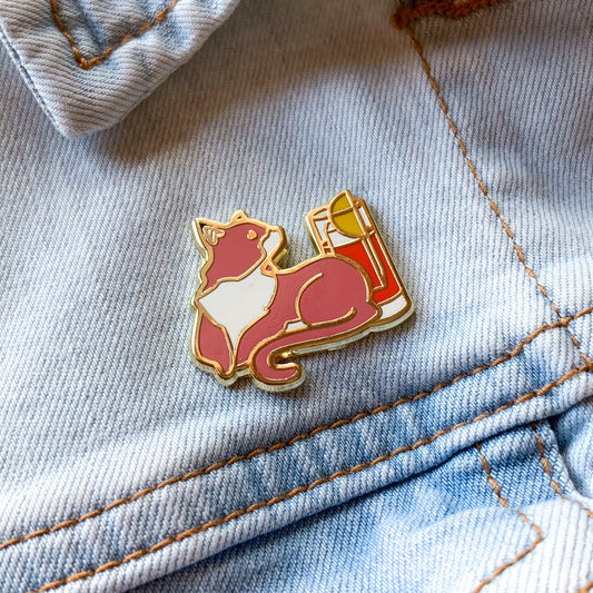 Cat x Americano Pin