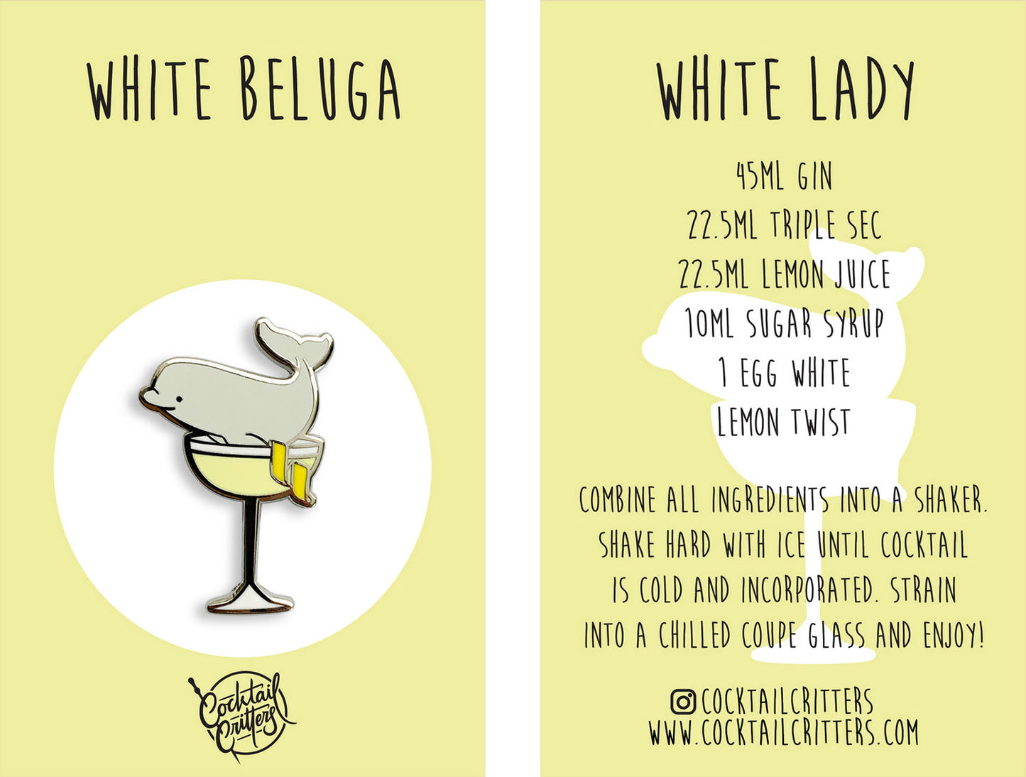 Beluga x White Lady Pin