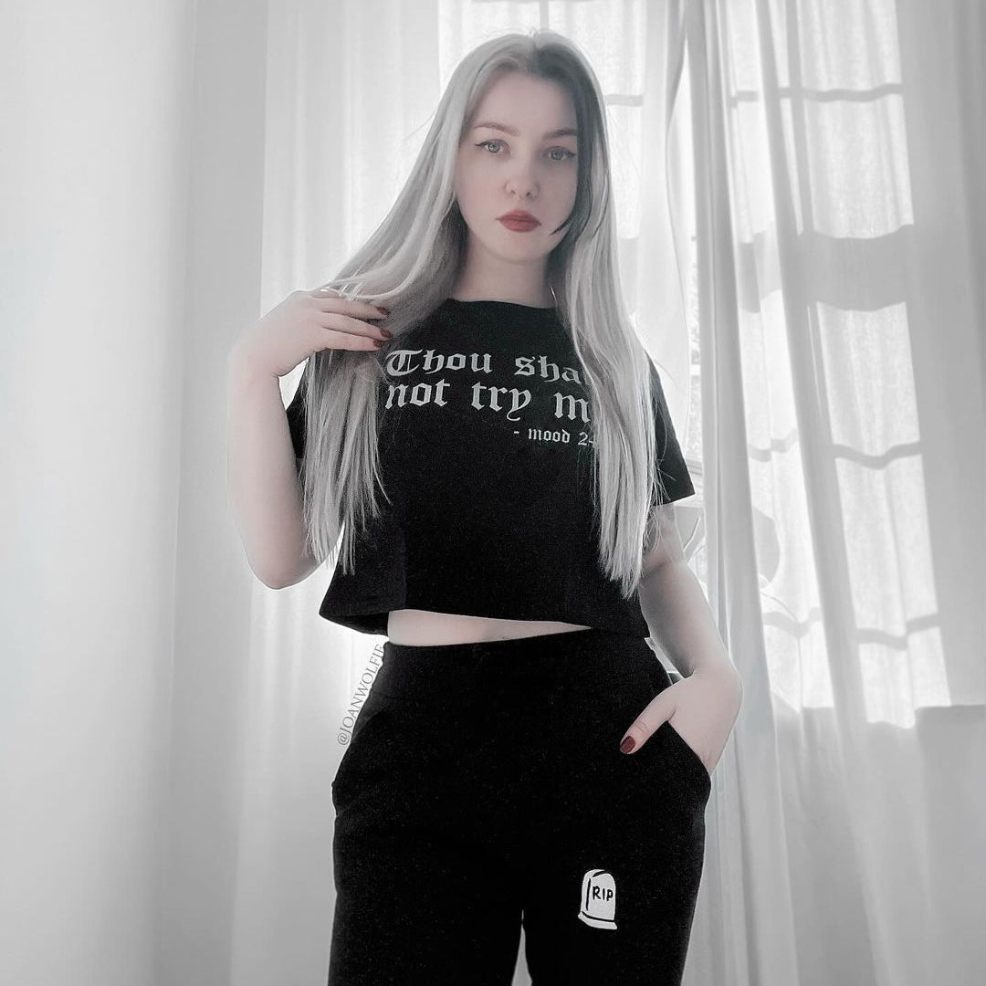 Thou Shall Not Try Me Crop Top