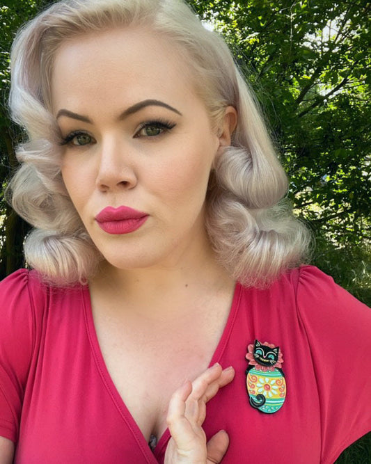 Eggcellent Easter Cat Brooch Johanna Parker x Lipstick & Chrome
