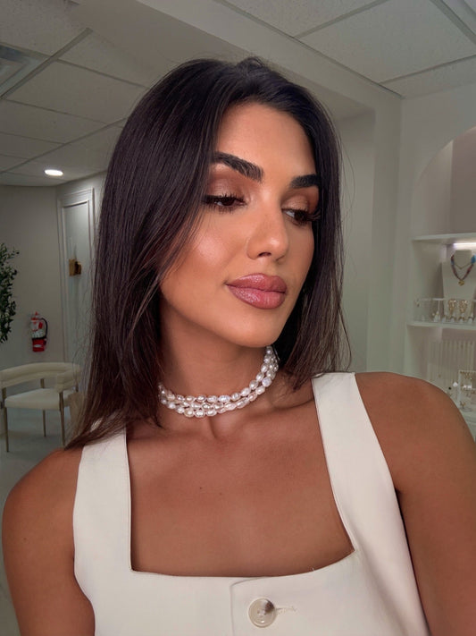 Madeline 3-Layered Pearl Choker