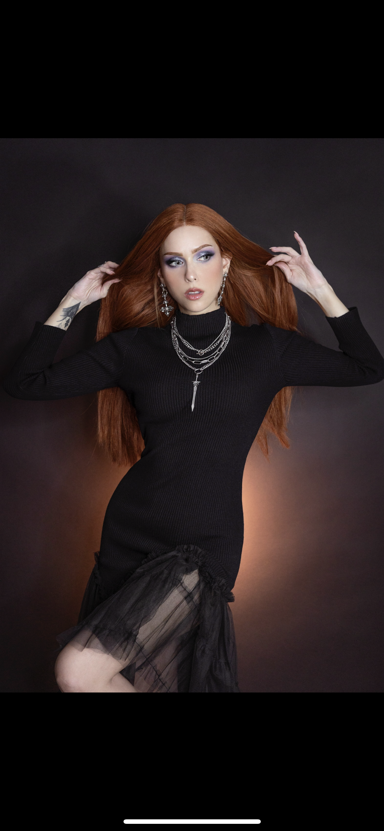 Beatrix - Curve Hugging Sweater Dress with Dreary Flared Hem - READY TO SHIP