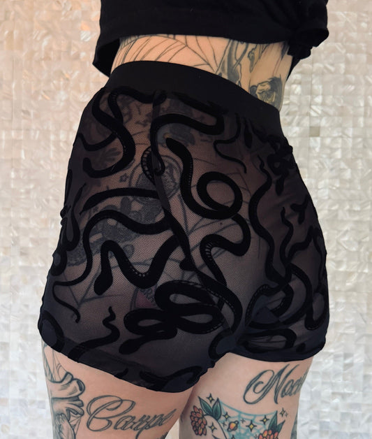 Sheer Boxer Briefs Shorts - SNAKES - READY TO SHIP