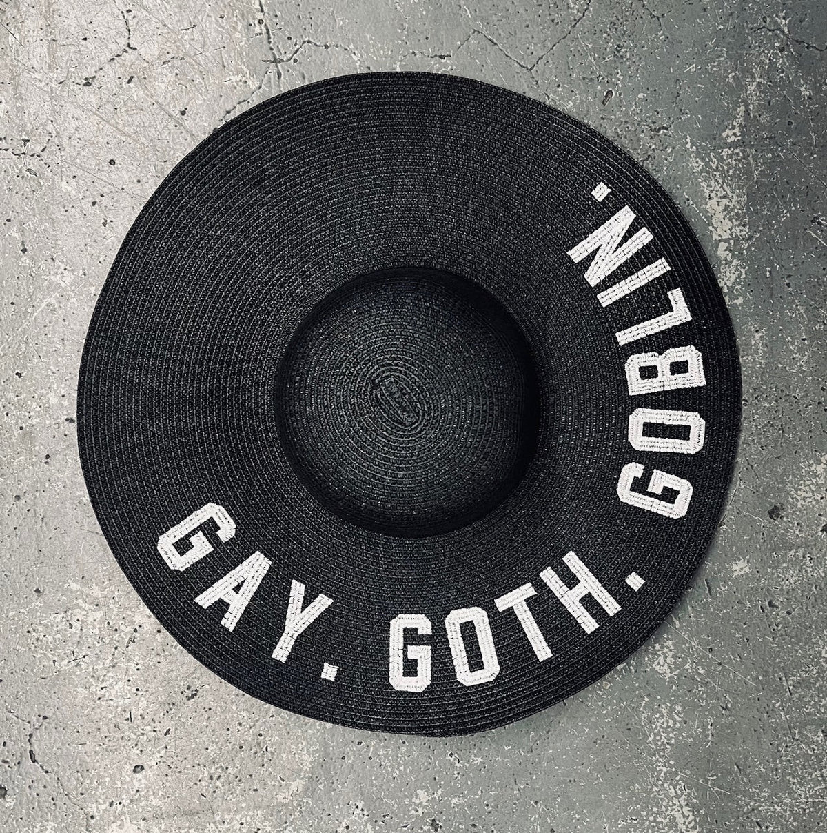 Floppy Sun Hat - XL Brim - Gay. Goth. Goblin.