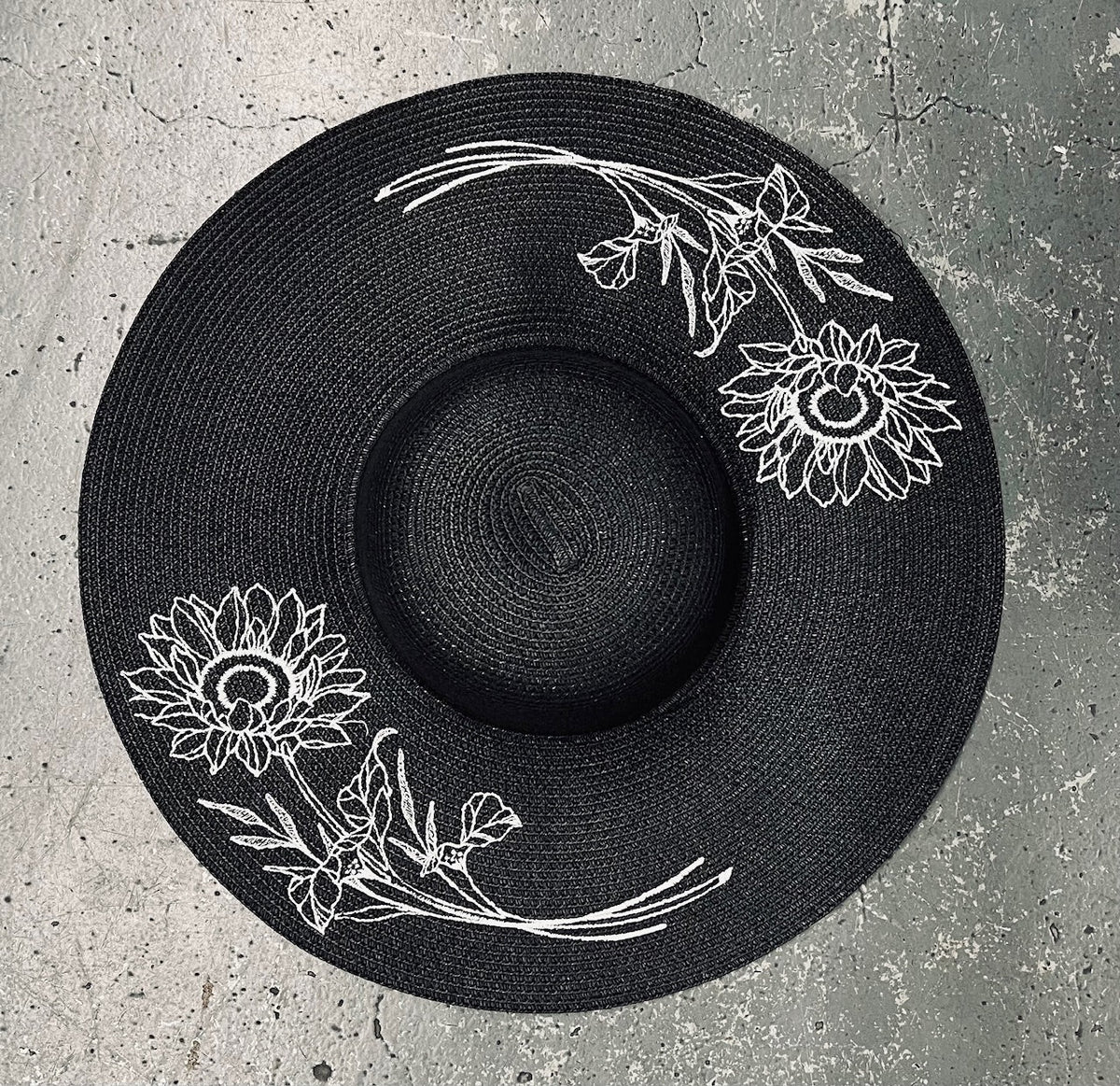 Floppy Sun Hat - XL Brim - Sunflowers