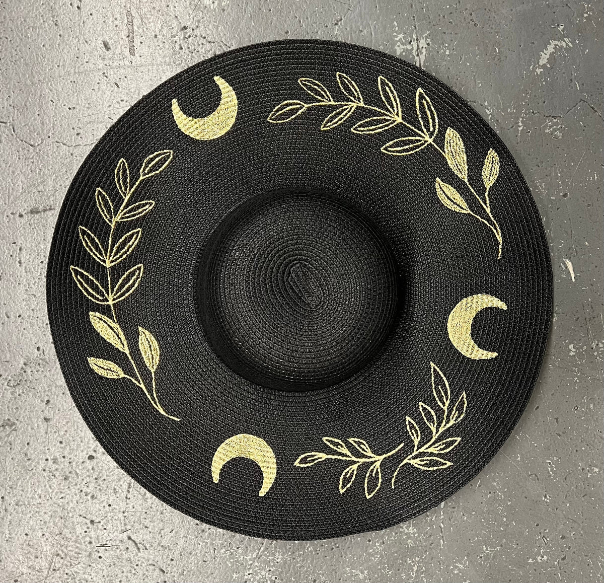 Floppy Sun Hat - XL Brim - Gold Fern Moon