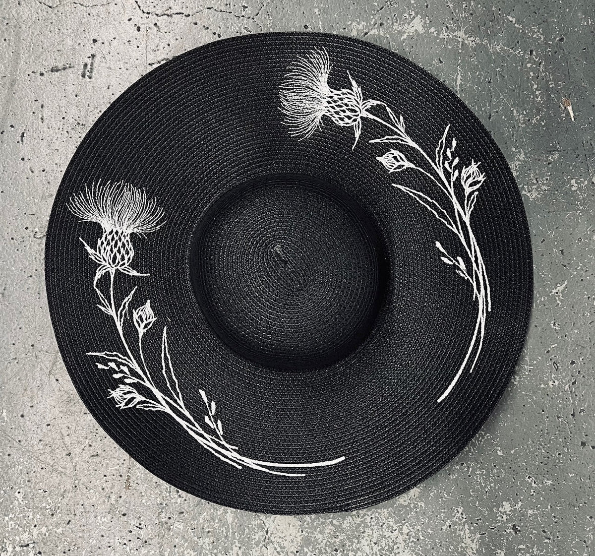 Floppy Sun Hat - XL Brim - Thistles