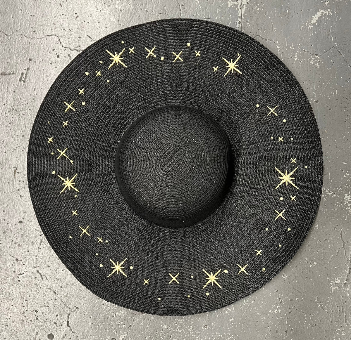 Floppy Sun Hat - XL Brim - Starry Night Gold