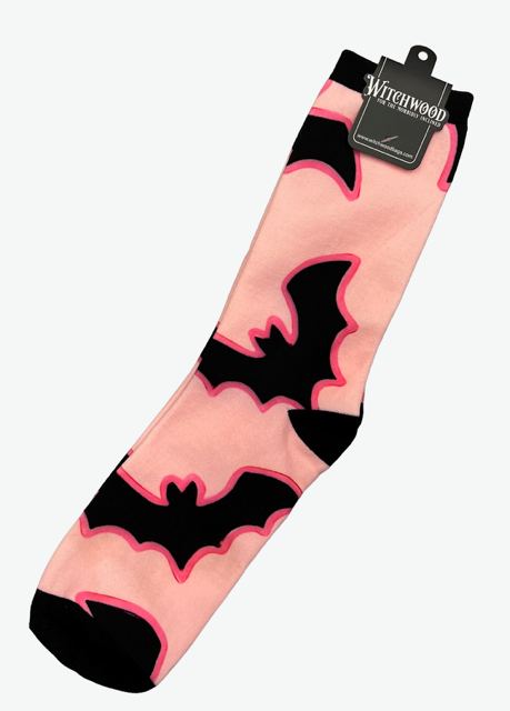 Novelty Socks - Pink Bats