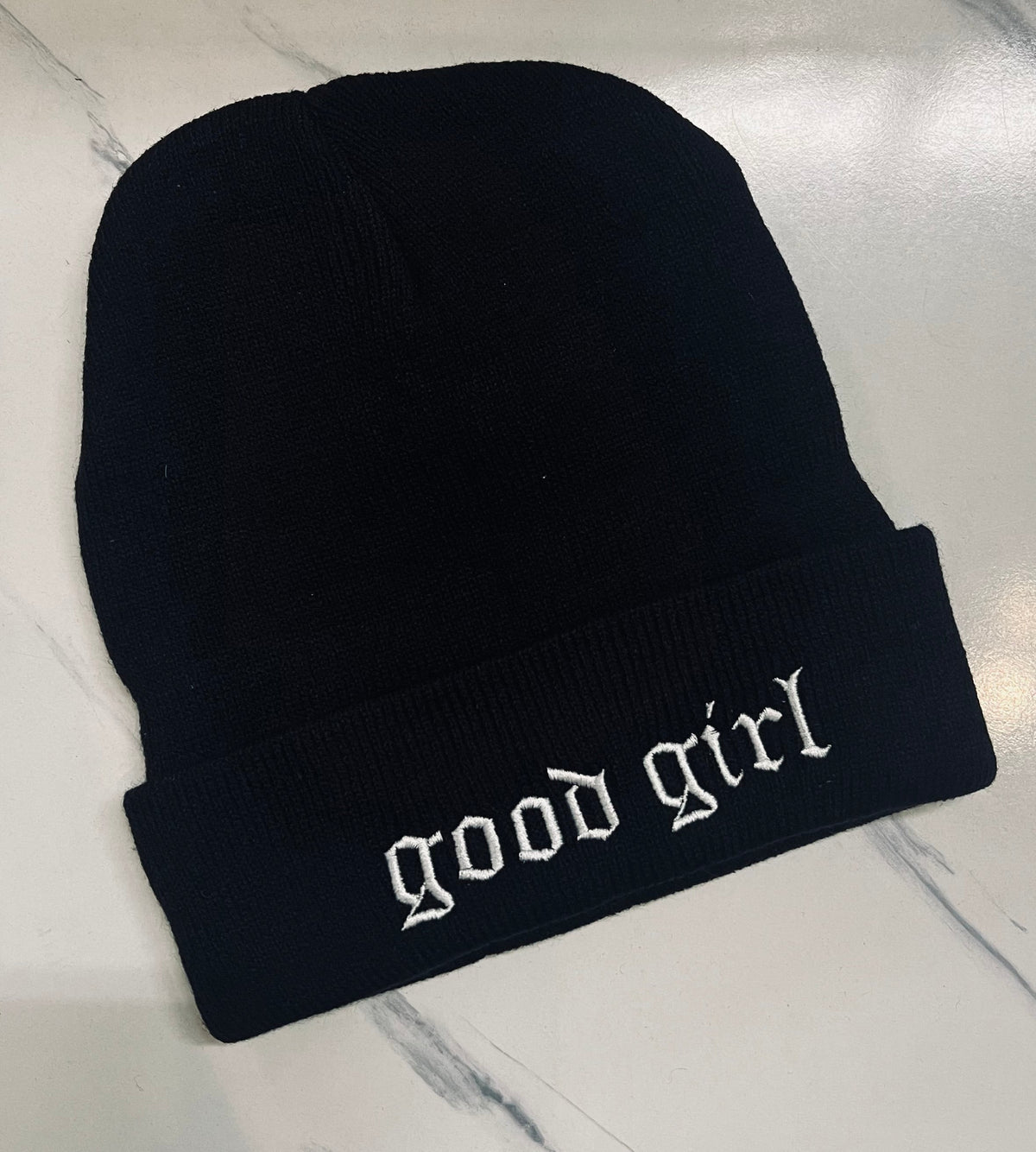 Vegan Beanie - good girl - READY TO SHIP