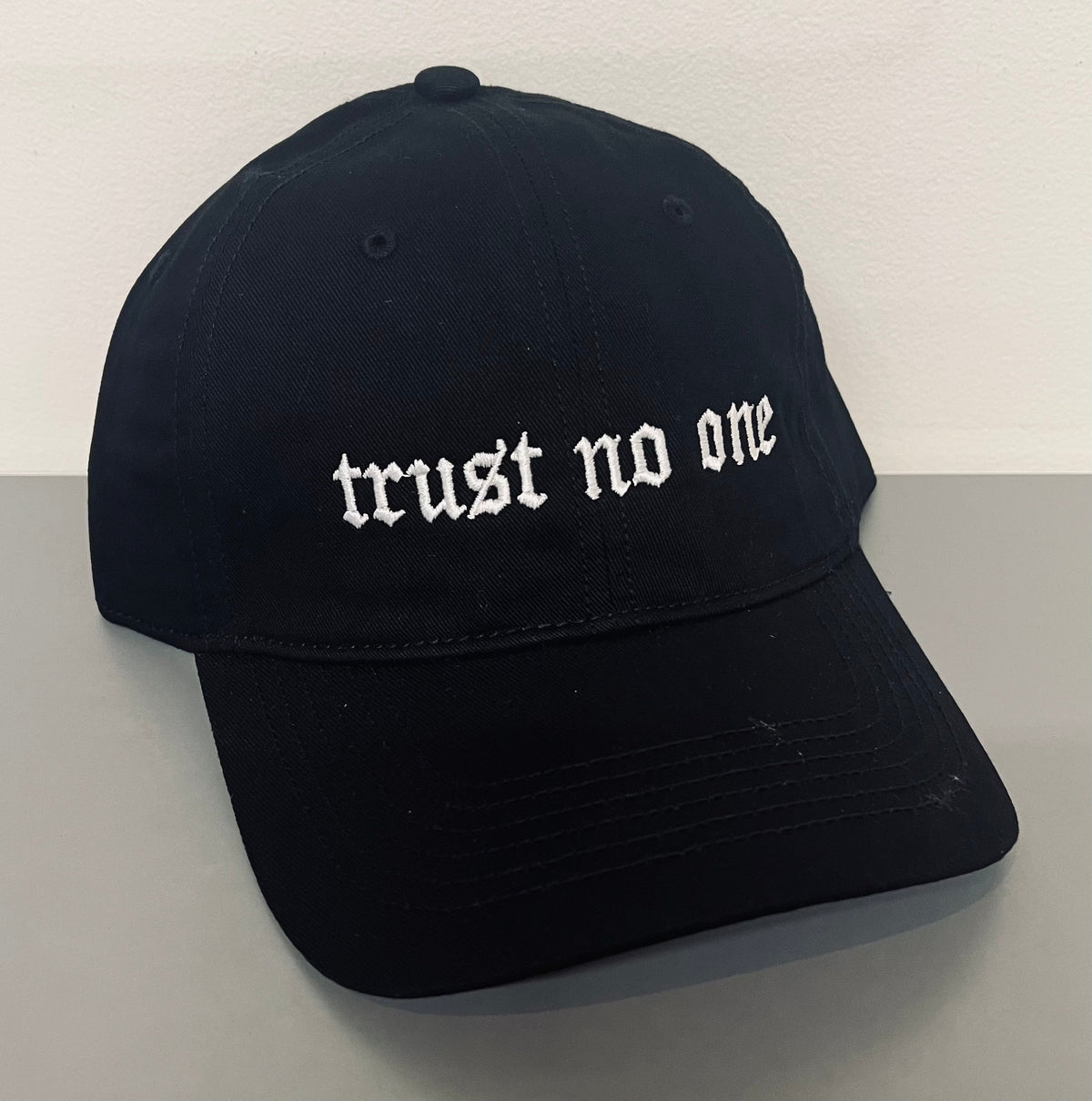 trust no one - embroidered dad hat - READY TO SHIP