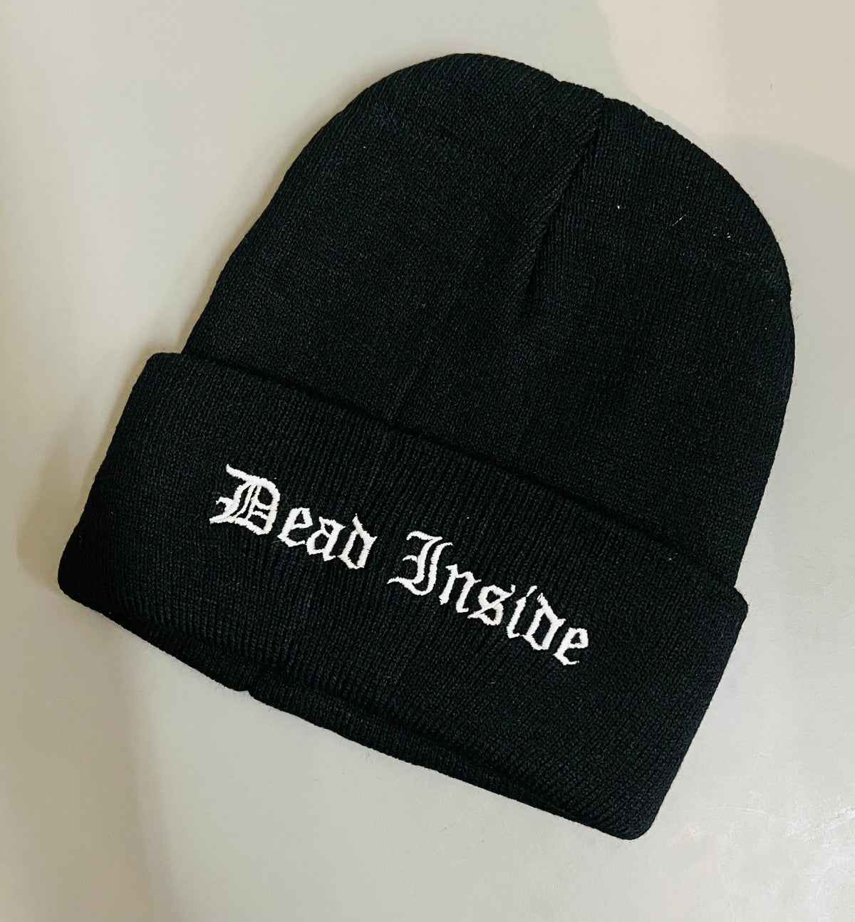 Vegan Beanie - Dead Inside - READY TO SHIP