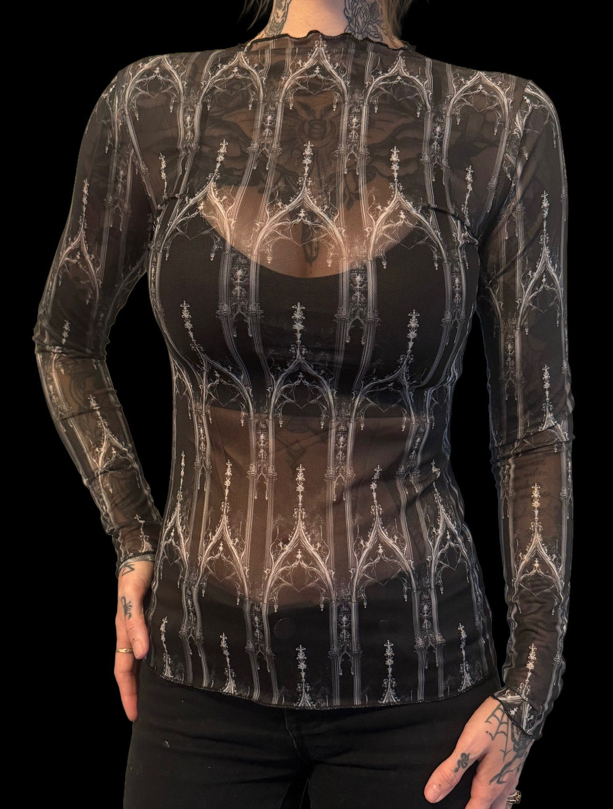 Sheer Mesh Top - Cathedrals