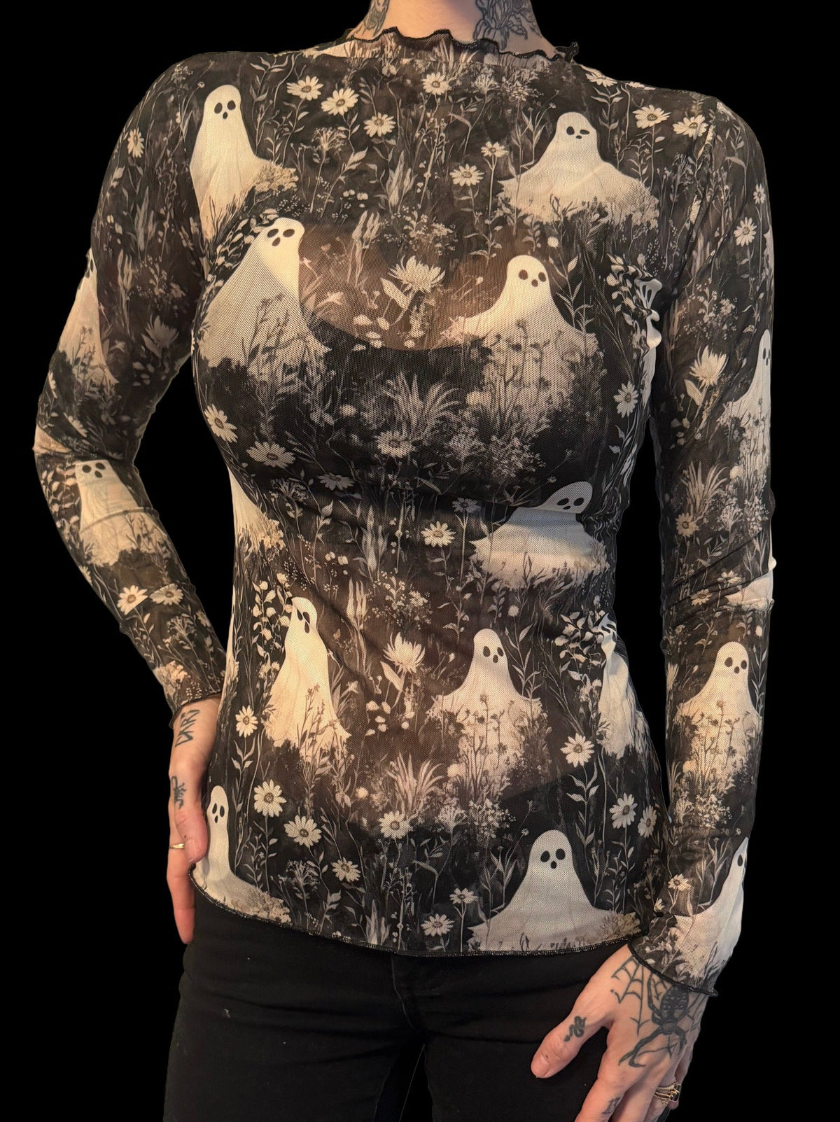Sheer Mesh Top - Ghosts